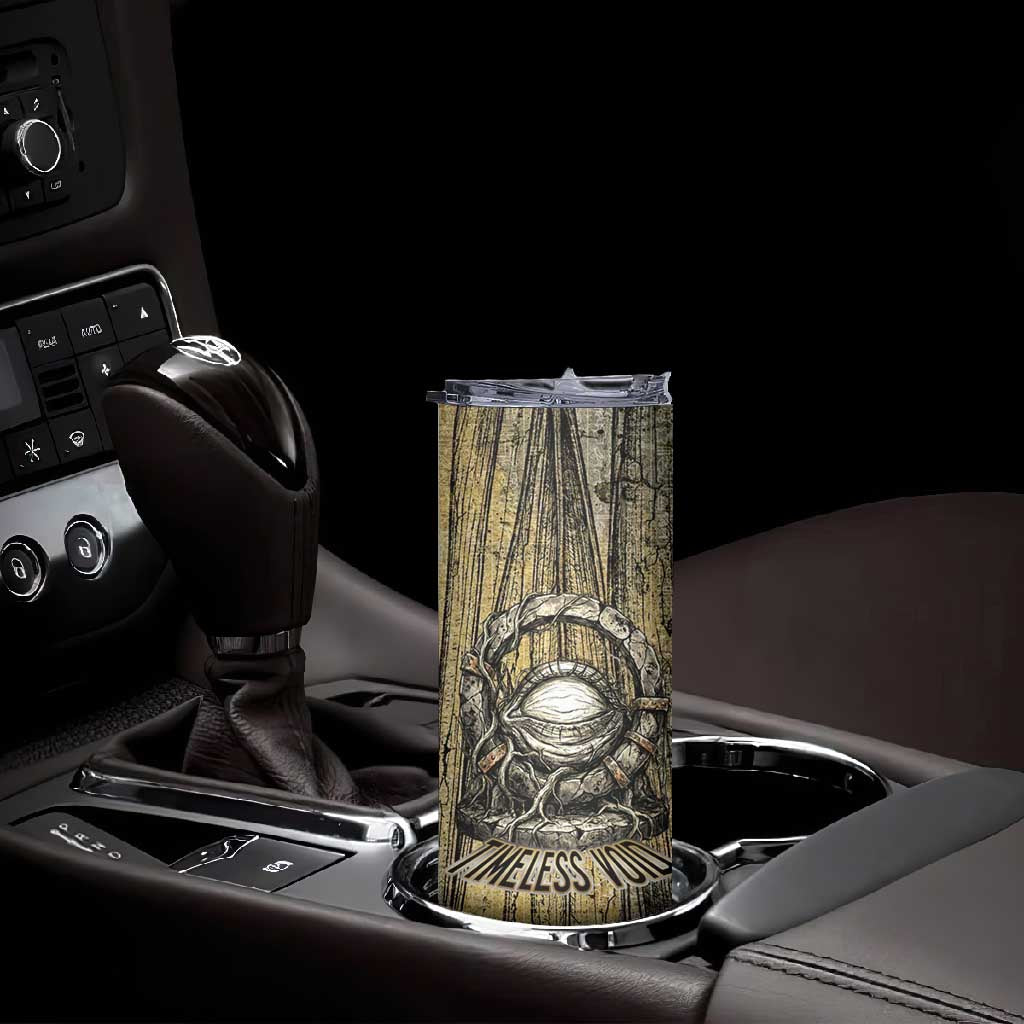 Heh and Hauhet Egyptian Skinny Tumbler Timeless Gods Design Infinity Serpent and Divine Balance Ancient