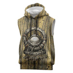 Heh and Hauhet Egyptian Sleeveless Hoodie Timeless Gods Design Infinity Serpent and Divine Balance Ancient