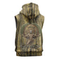 Heh and Hauhet Egyptian Sleeveless Hoodie Timeless Gods Design Infinity Serpent and Divine Balance Ancient