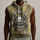 Heh and Hauhet Egyptian Sleeveless Hoodie Timeless Gods Design Infinity Serpent and Divine Balance Ancient