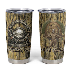 Heh and Hauhet Egyptian Tumbler Cup Timeless Gods Design Infinity Serpent and Divine Balance Ancient