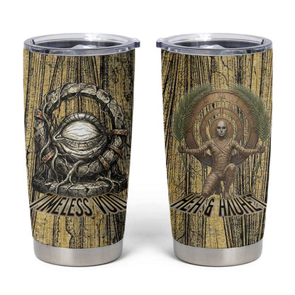 Heh and Hauhet Egyptian Tumbler Cup Timeless Gods Design Infinity Serpent and Divine Balance Ancient
