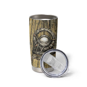 Heh and Hauhet Egyptian Tumbler Cup Timeless Gods Design Infinity Serpent and Divine Balance Ancient