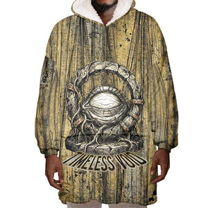 Heh and Hauhet Egyptian Wearable Blanket Hoodie Timeless Gods Design Infinity Serpent and Divine Balance Ancient