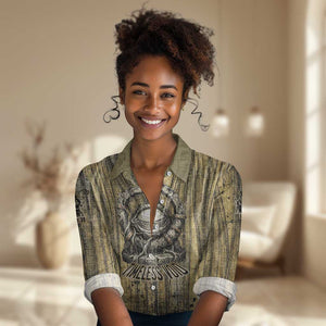 Heh and Hauhet Egyptian Women Casual Shirt Timeless Gods Design Infinity Serpent and Divine Balance Ancient