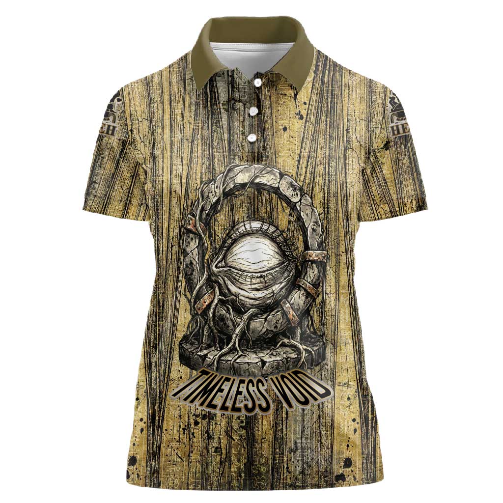 Heh and Hauhet Egyptian Women Polo Shirt Timeless Gods Design Infinity Serpent and Divine Balance Ancient