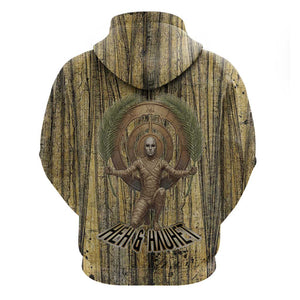 Heh and Hauhet Egyptian Zip Hoodie Timeless Gods Design Infinity Serpent and Divine Balance Ancient