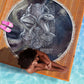 Egyptian Heh and Hauhet Beach Blanket Serpent Duo Design Cosmic Infinity and Eternal Balance Motif