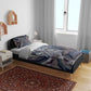 Egyptian Heh and Hauhet Bedding Set Serpent Duo Design Cosmic Infinity and Eternal Balance Motif