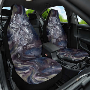 Egyptian Heh and Hauhet Car Seat Cover Serpent Duo Design Cosmic Infinity and Eternal Balance Motif