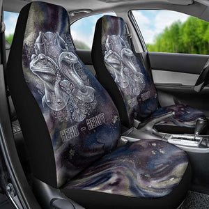 Egyptian Heh and Hauhet Car Seat Cover Serpent Duo Design Cosmic Infinity and Eternal Balance Motif