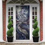 Egyptian Heh and Hauhet Door Cover Serpent Duo Design Cosmic Infinity and Eternal Balance Motif