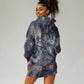 Egyptian Heh and Hauhet Hoodie Dress Serpent Duo Design Cosmic Infinity and Eternal Balance Motif