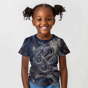 Egyptian Heh and Hauhet Kid T shirt Serpent Duo Design Cosmic Infinity and Eternal Balance Motif