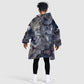 Egyptian Heh and Hauhet Kid Wearable Blanket Hoodie Serpent Duo Design Cosmic Infinity and Eternal Balance Motif
