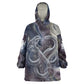 Egyptian Heh and Hauhet Kid Wearable Blanket Hoodie Serpent Duo Design Cosmic Infinity and Eternal Balance Motif