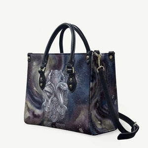 Egyptian Heh and Hauhet Leather Bag Serpent Duo Design Cosmic Infinity and Eternal Balance Motif