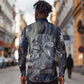 Egyptian Heh and Hauhet Long Sleeve Button Shirt Serpent Duo Design Cosmic Infinity and Eternal Balance Motif
