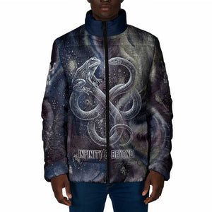 Egyptian Heh and Hauhet Padded Jacket Serpent Duo Design Cosmic Infinity and Eternal Balance Motif