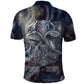 Egyptian Heh and Hauhet Polo Shirt Serpent Duo Design Cosmic Infinity and Eternal Balance Motif