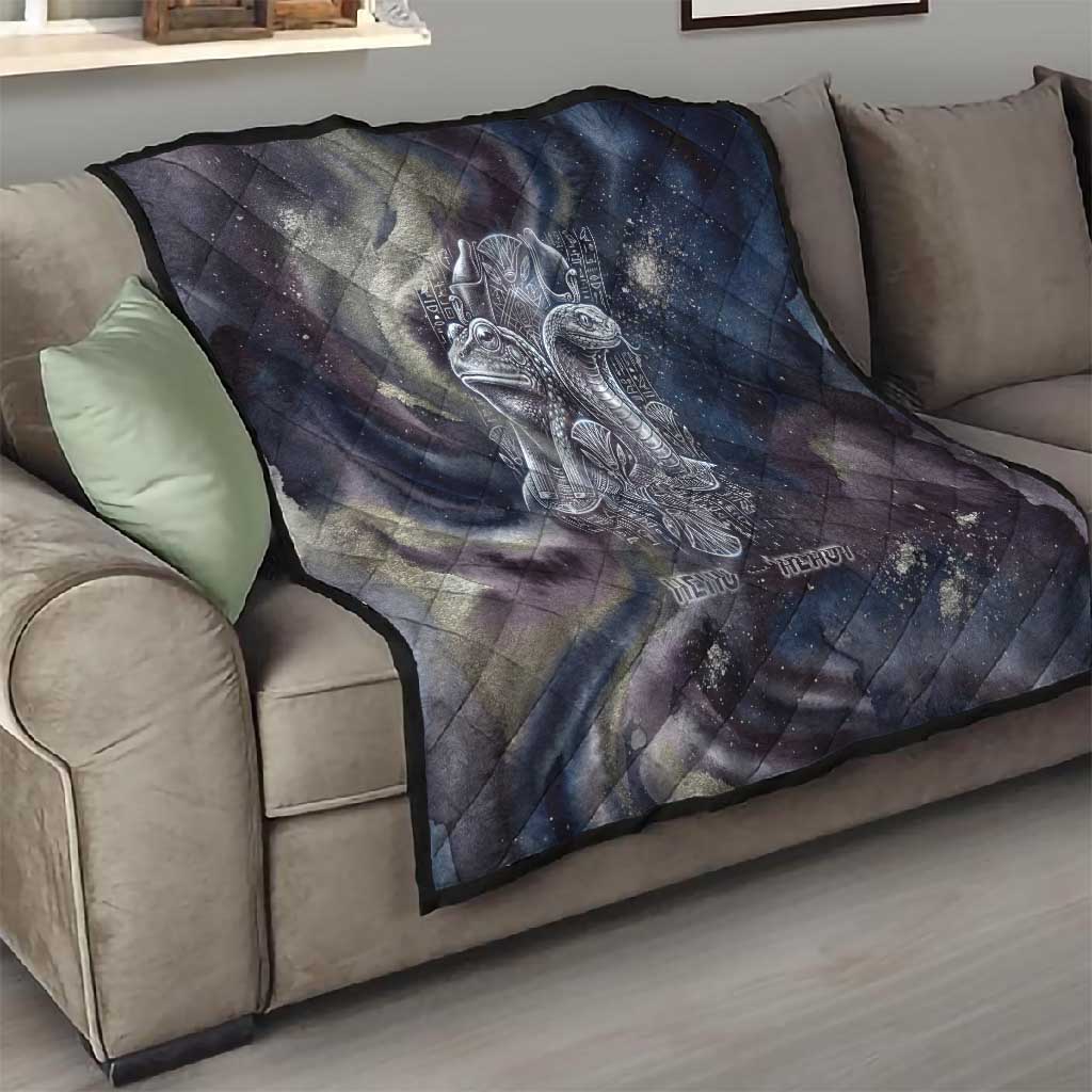 Egyptian Heh and Hauhet Quilt Serpent Duo Design Cosmic Infinity and Eternal Balance Motif