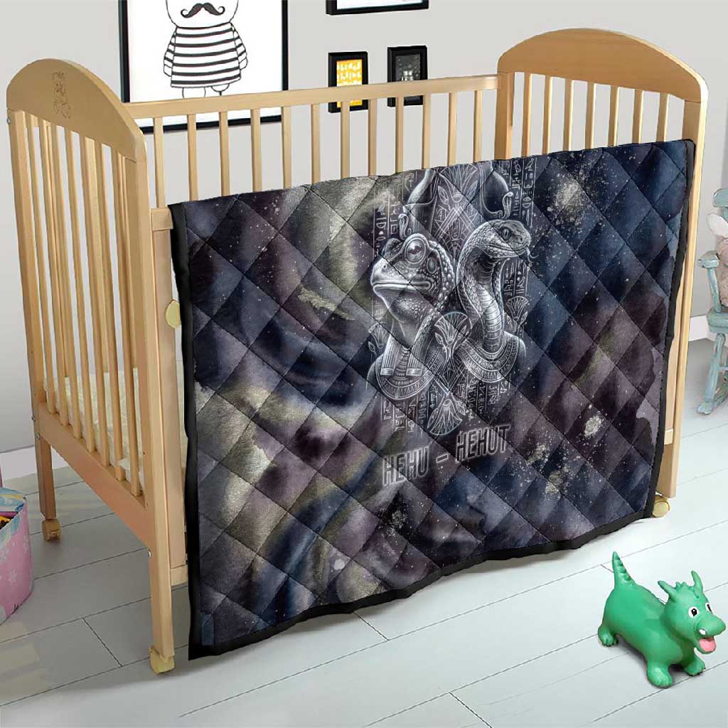 Egyptian Heh and Hauhet Quilt Serpent Duo Design Cosmic Infinity and Eternal Balance Motif