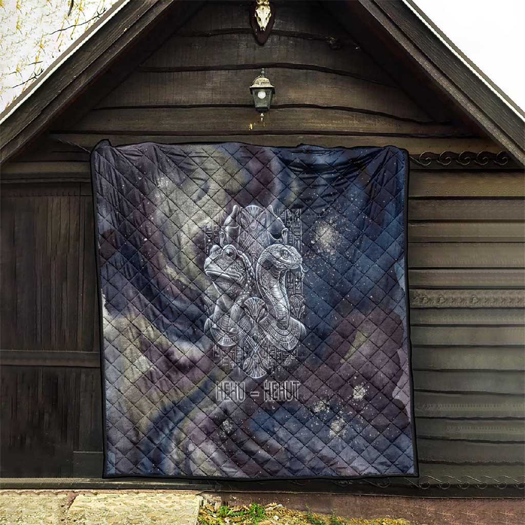 Egyptian Heh and Hauhet Quilt Serpent Duo Design Cosmic Infinity and Eternal Balance Motif