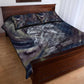 Egyptian Heh and Hauhet Quilt Bed Set Serpent Duo Design Cosmic Infinity and Eternal Balance Motif