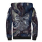 Egyptian Heh and Hauhet Sherpa Hoodie Serpent Duo Design Cosmic Infinity and Eternal Balance Motif