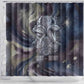 Egyptian Heh and Hauhet Shower Curtain Serpent Duo Design Cosmic Infinity and Eternal Balance Motif