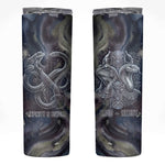 Egyptian Heh and Hauhet Skinny Tumbler Serpent Duo Design Cosmic Infinity and Eternal Balance Motif