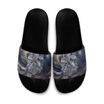 Egyptian Heh and Hauhet Slide Sandals Serpent Duo Design Cosmic Infinity and Eternal Balance Motif