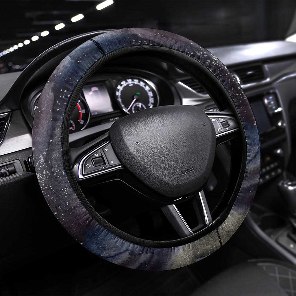 Egyptian Heh and Hauhet Steering Wheel Cover Serpent Duo Design Cosmic Infinity and Eternal Balance Motif
