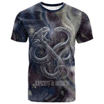 Egyptian Heh and Hauhet T shirt Serpent Duo Design Cosmic Infinity and Eternal Balance Motif