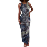 Egyptian Heh and Hauhet Tank Maxi Dress Serpent Duo Design Cosmic Infinity and Eternal Balance Motif