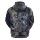 Egyptian Heh and Hauhet Zip Hoodie Serpent Duo Design Cosmic Infinity and Eternal Balance Motif