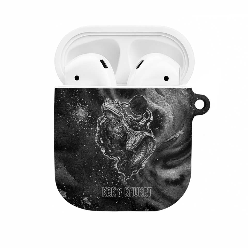 Kek and Kauket Egyptian AirPods Case Primordial Darkness Design Cosmic Frogs and Serpents