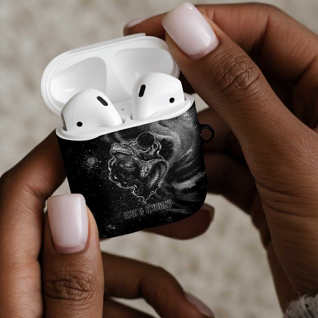 Kek and Kauket Egyptian AirPods Case Primordial Darkness Design Cosmic Frogs and Serpents