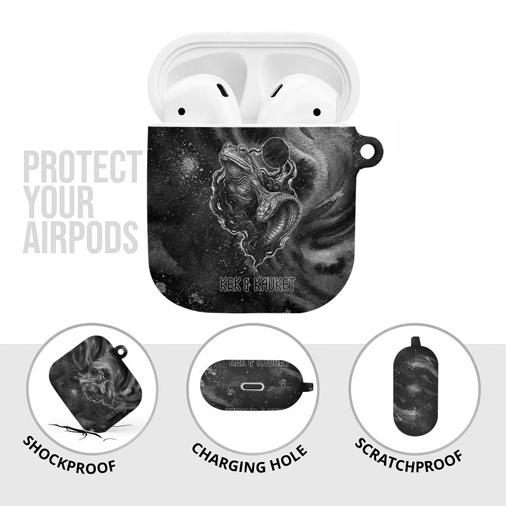 Kek and Kauket Egyptian AirPods Case Primordial Darkness Design Cosmic Frogs and Serpents