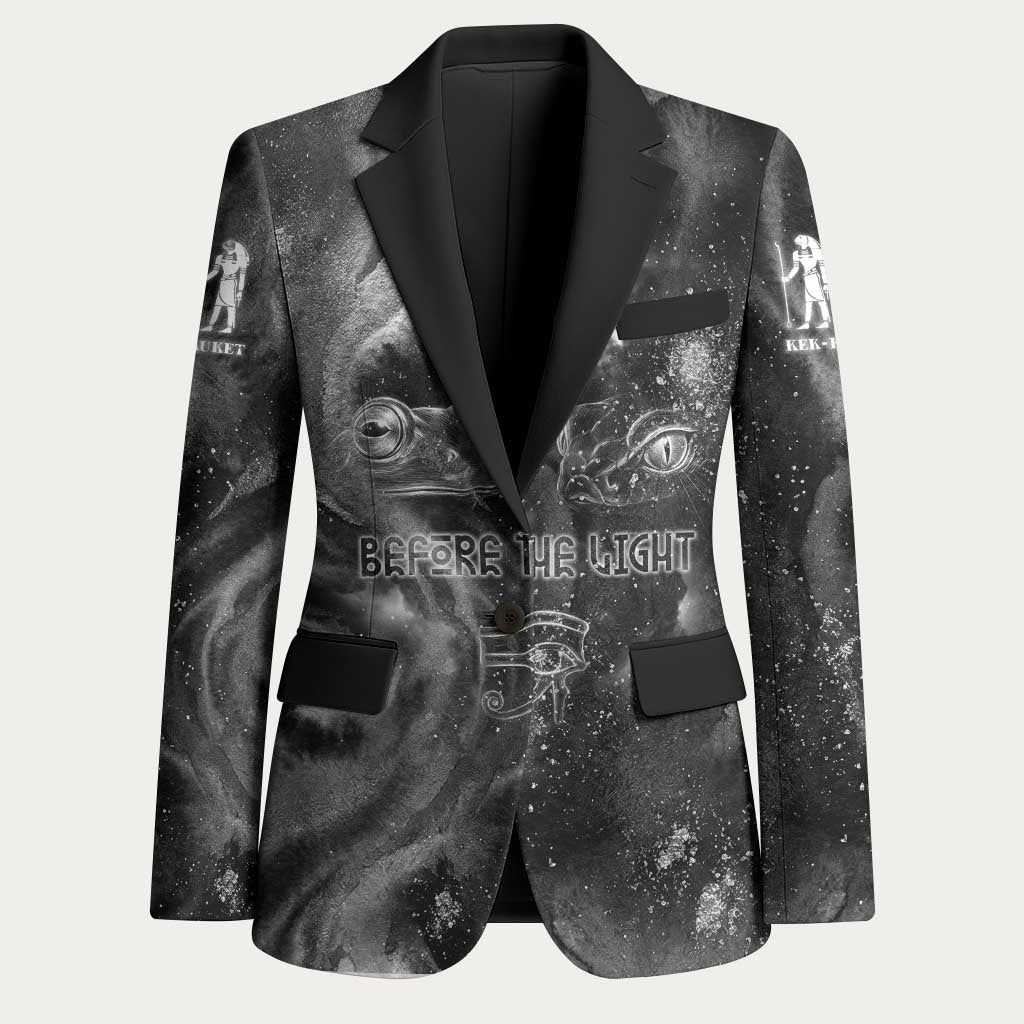Kek and Kauket Egyptian Blazer Primordial Darkness Design Cosmic Frogs and Serpents