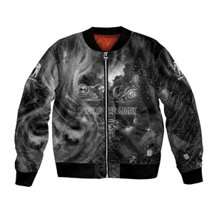 Kek and Kauket Egyptian Bomber Jacket Primordial Darkness Design Cosmic Frogs and Serpents