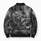 Kek and Kauket Egyptian Bomber Puffer Jacket Primordial Darkness Design Cosmic Frogs and Serpents