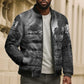 Kek and Kauket Egyptian Bomber Puffer Jacket Primordial Darkness Design Cosmic Frogs and Serpents