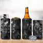 Kek and Kauket Egyptian 4 in 1 Can Cooler Tumbler Primordial Darkness Design Cosmic Frogs and Serpents