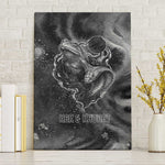 Kek and Kauket Egyptian Canvas Wall Art Primordial Darkness Design Cosmic Frogs and Serpents