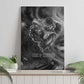 Kek and Kauket Egyptian Canvas Wall Art Primordial Darkness Design Cosmic Frogs and Serpents