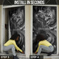 Kek and Kauket Egyptian Door Cover Primordial Darkness Design Cosmic Frogs and Serpents