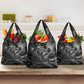 Kek and Kauket Egyptian Grocery Bag Primordial Darkness Design Cosmic Frogs and Serpents