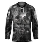 Kek and Kauket Egyptian Hockey Jersey Primordial Darkness Design Cosmic Frogs and Serpents