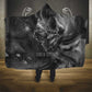 Kek and Kauket Egyptian Hooded Blanket Primordial Darkness Design Cosmic Frogs and Serpents